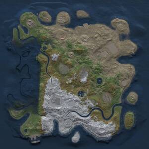 Thumbnail Rust Map: Procedural Map, Size: 3750, Seed: 811418, 15 Monuments