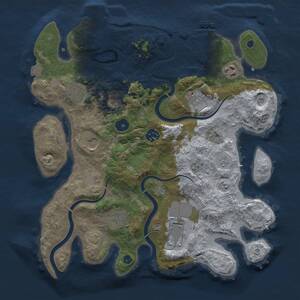 Thumbnail Rust Map: Procedural Map, Size: 3500, Seed: 1806538751, 14 Monuments