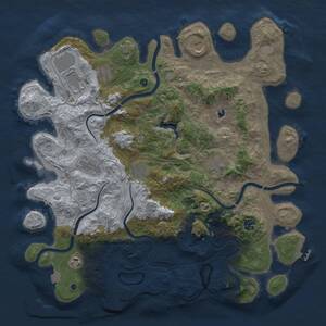 Thumbnail Rust Map: Procedural Map, Size: 4250, Seed: 1098618366, 15 Monuments