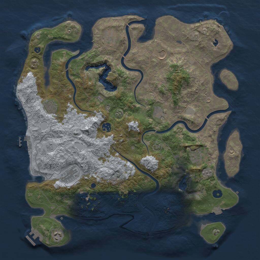 Rust Map: Procedural Map, Size: 4200, Seed: 482399816, 15 Monuments
