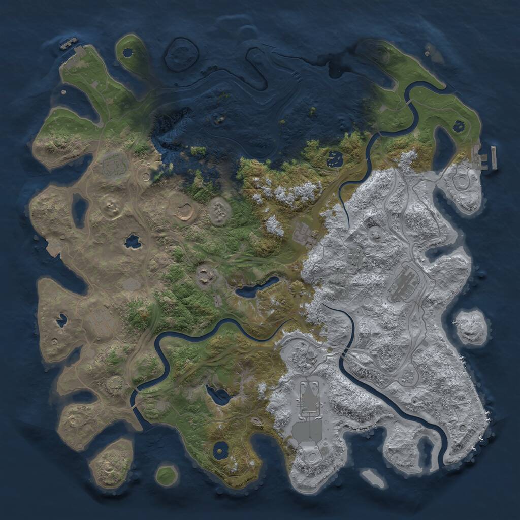 Rust Map: Procedural Map, Size: 4500, Seed: 25862482, 16 Monuments