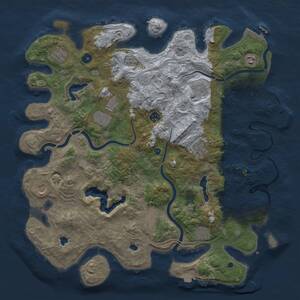 Thumbnail Rust Map: Procedural Map, Size: 4500, Seed: 2053807067, 17 Monuments