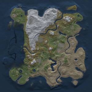 Thumbnail Rust Map: Procedural Map, Size: 4250, Seed: 915776730, 15 Monuments