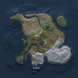 Thumbnail Rust Map: Procedural Map, Size: 2350, Seed: 669399494, 8 Monuments