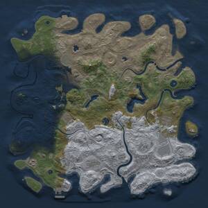 Thumbnail Rust Map: Procedural Map, Size: 4500, Seed: 488222168, 15 Monuments