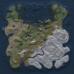 Thumbnail Rust Map: Procedural Map, Size: 4500, Seed: 726885067, 17 Monuments