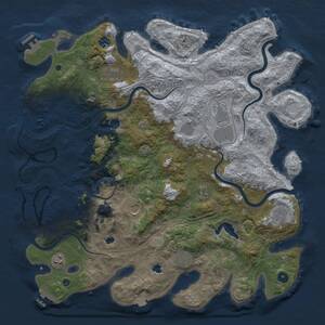 Thumbnail Rust Map: Procedural Map, Size: 4500, Seed: 963623566, 16 Monuments