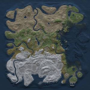 Thumbnail Rust Map: Procedural Map, Size: 4500, Seed: 903859839, 17 Monuments