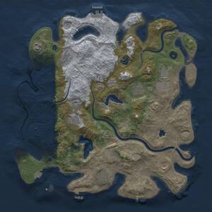 Thumbnail Rust Map: Procedural Map, Size: 4000, Seed: 78557693, 16 Monuments