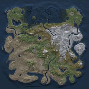 Thumbnail Rust Map: Procedural Map, Size: 4500, Seed: 875579057, 17 Monuments