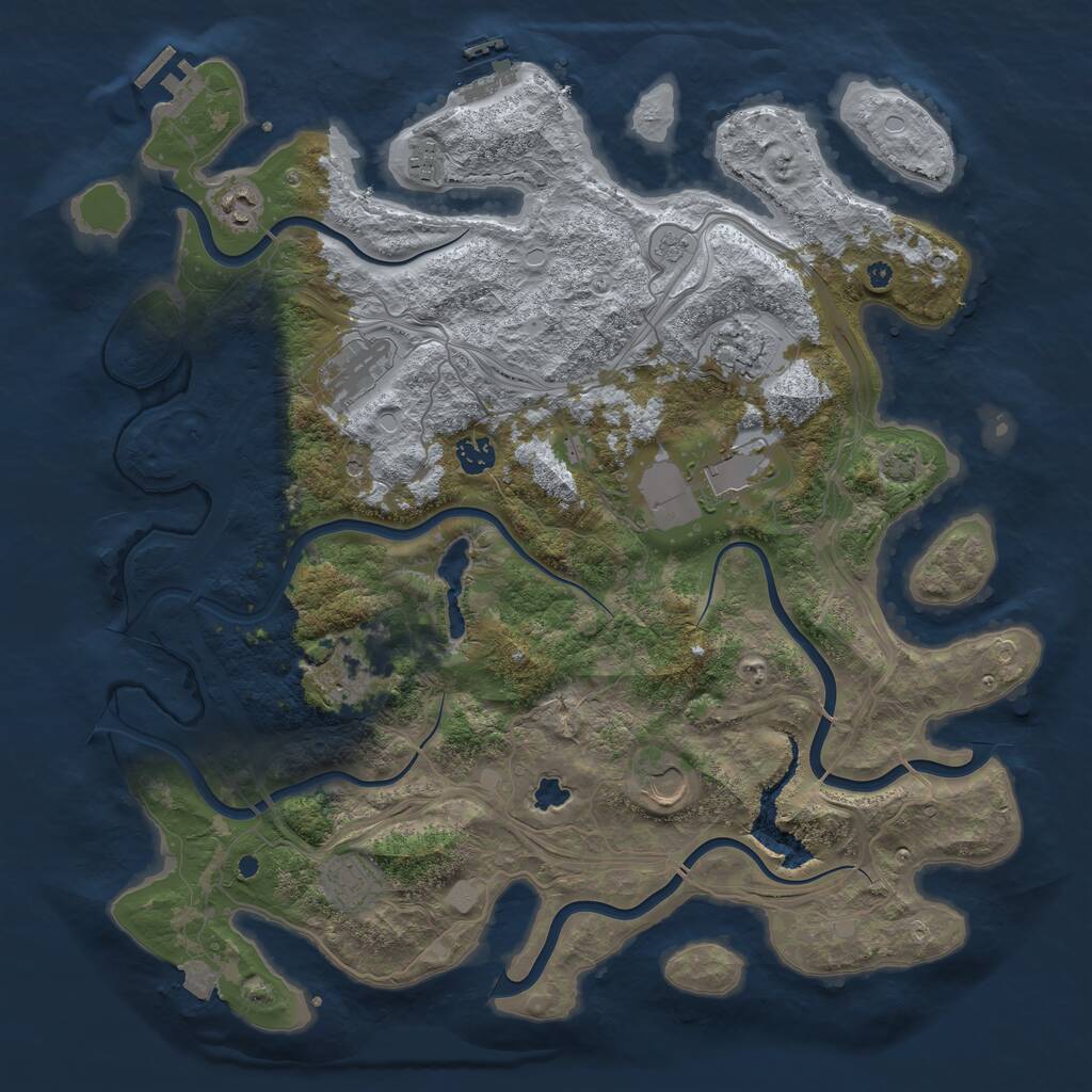 Rust Map: Procedural Map, Size: 4250, Seed: 221655942, 15 Monuments