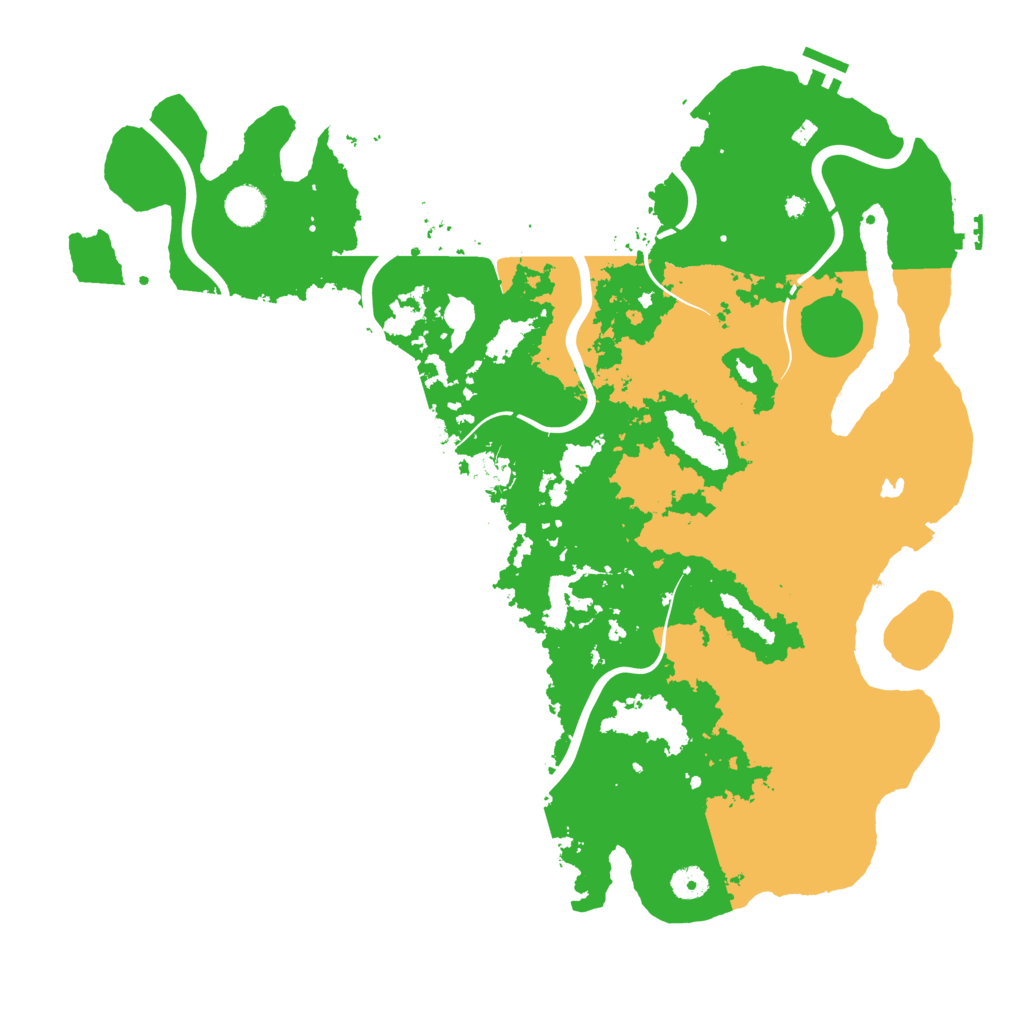 Biome Rust Map: Procedural Map, Size: 4400, Seed: 2037782514