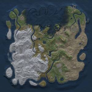 Thumbnail Rust Map: Procedural Map, Size: 4400, Seed: 2037782514, 16 Monuments