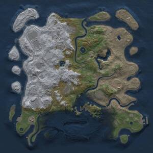 Thumbnail Rust Map: Procedural Map, Size: 4200, Seed: 1960146306, 15 Monuments