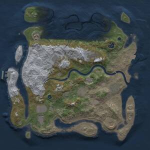 Thumbnail Rust Map: Procedural Map, Size: 3700, Seed: 903878683, 14 Monuments