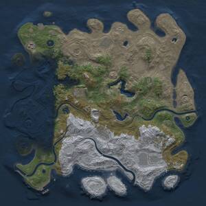 Thumbnail Rust Map: Procedural Map, Size: 4500, Seed: 1361385234, 16 Monuments
