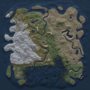 Thumbnail Rust Map: Procedural Map, Size: 4800, Seed: 2052407029, 17 Monuments