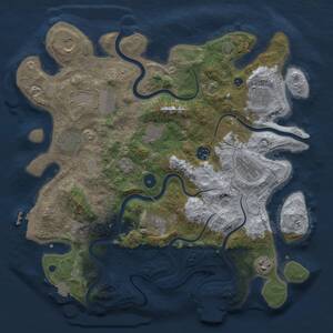 Thumbnail Rust Map: Procedural Map, Size: 3750, Seed: 1448363180, 15 Monuments