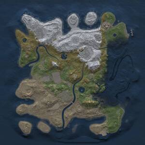 Thumbnail Rust Map: Procedural Map, Size: 3500, Seed: 993900820, 14 Monuments