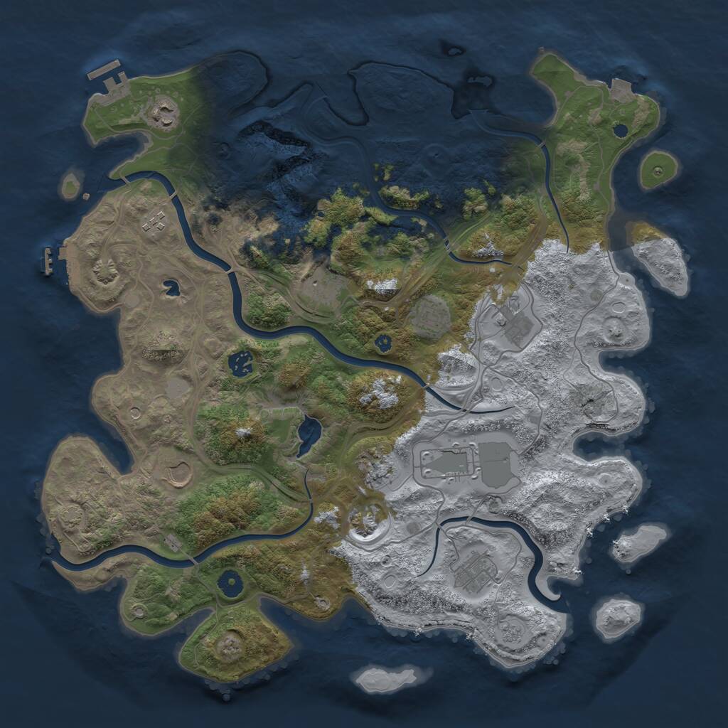 Rust Map: Procedural Map, Size: 4250, Seed: 1348125104, 16 Monuments