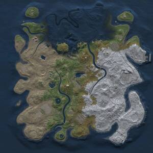 Thumbnail Rust Map: Procedural Map, Size: 4000, Seed: 84632109, 15 Monuments