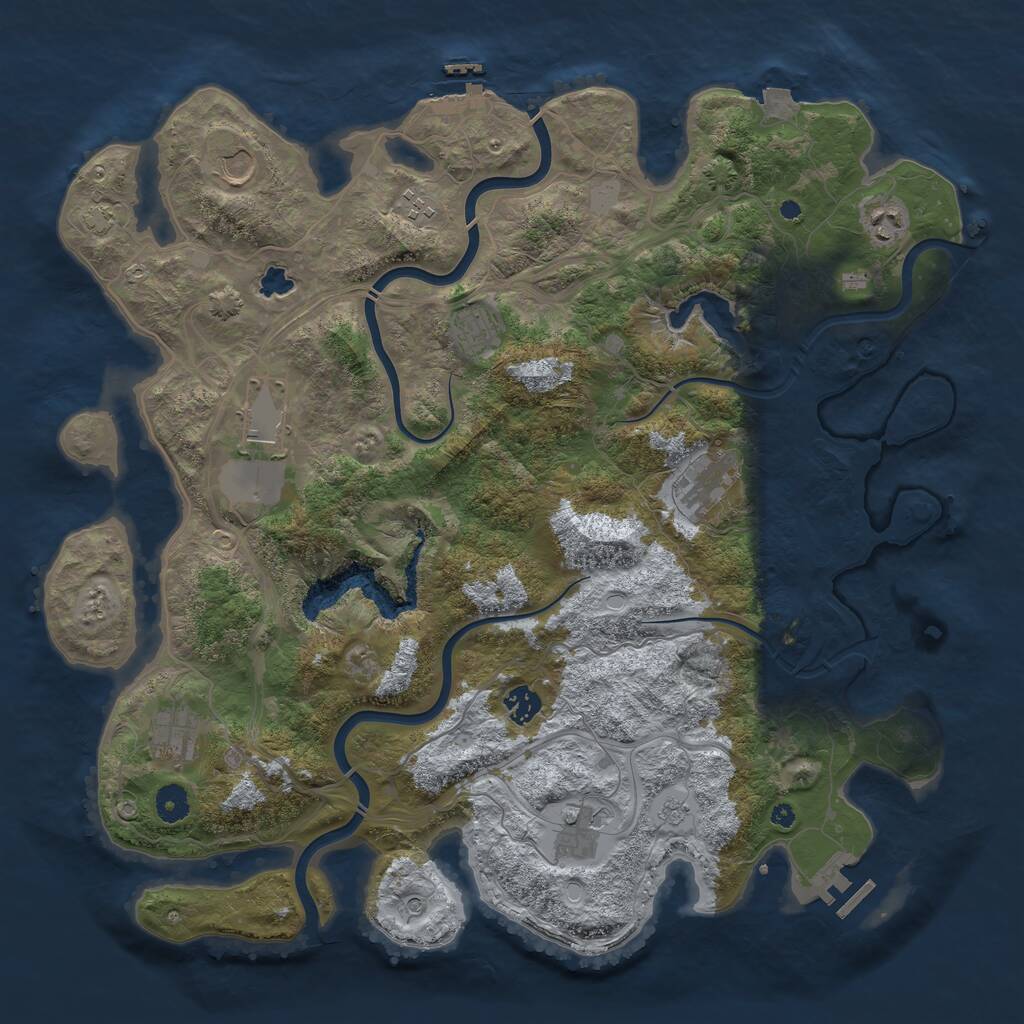 Rust Map: Procedural Map, Size: 4250, Seed: 794348762, 15 Monuments