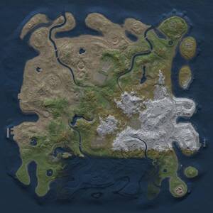 Thumbnail Rust Map: Procedural Map, Size: 4500, Seed: 15687341, 15 Monuments