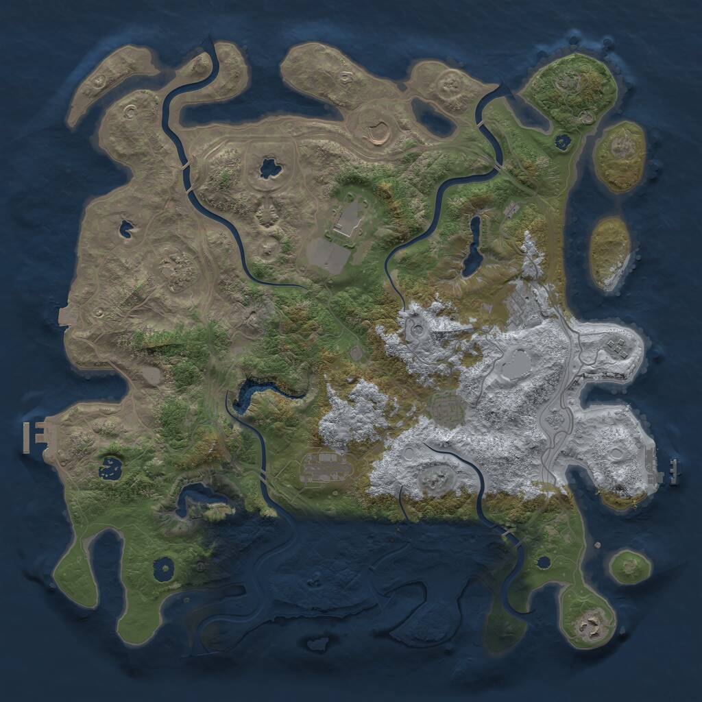 Rust Map: Procedural Map, Size: 4500, Seed: 15687341, 15 Monuments