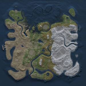 Thumbnail Rust Map: Procedural Map, Size: 4000, Seed: 904062068, 15 Monuments