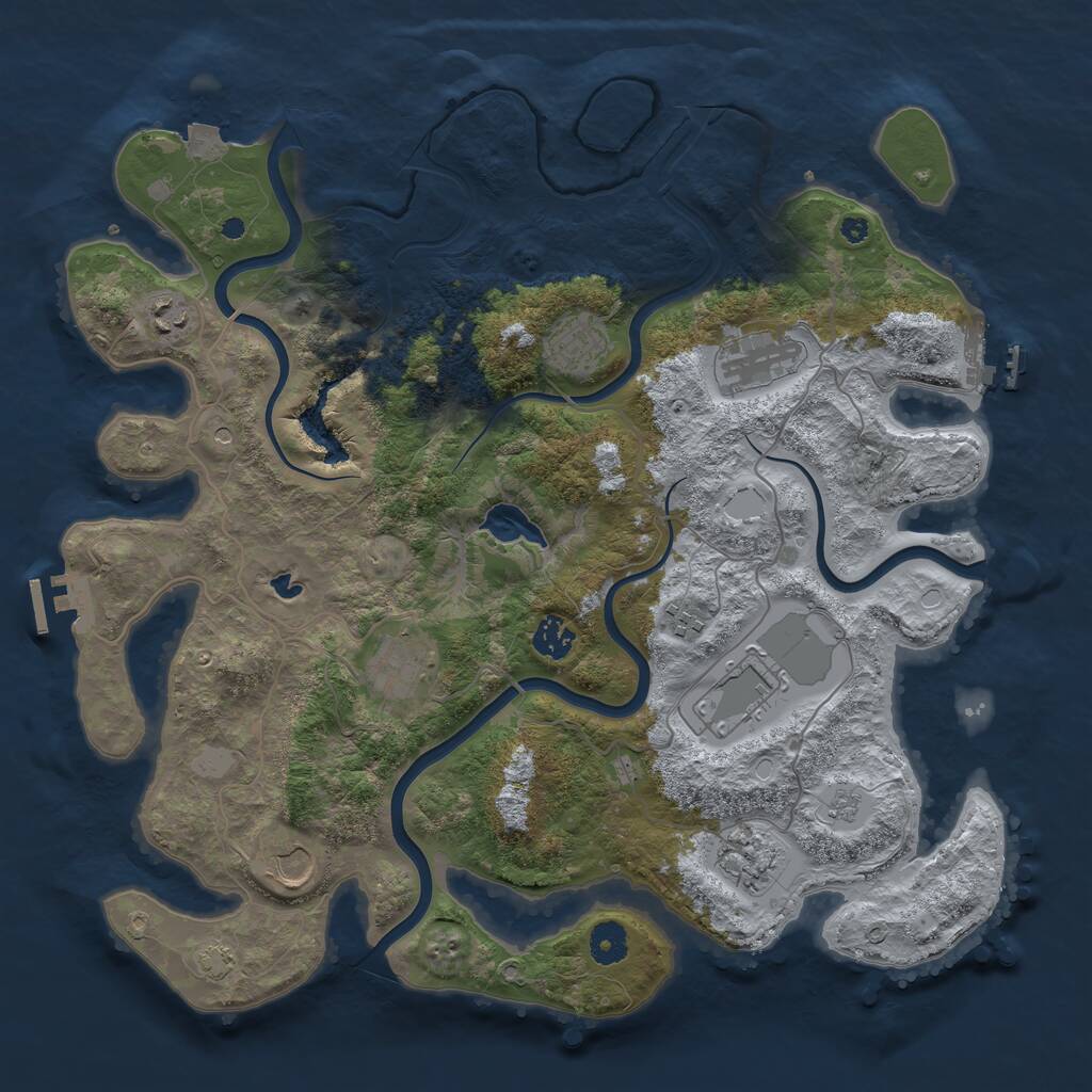 Rust Map: Procedural Map, Size: 4000, Seed: 904062068, 15 Monuments