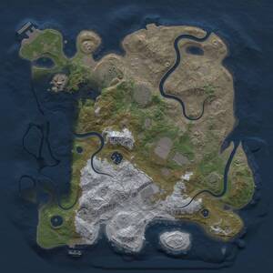Thumbnail Rust Map: Procedural Map, Size: 3500, Seed: 7485649, 14 Monuments