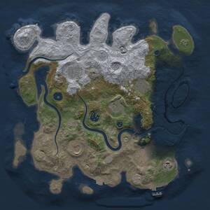 Thumbnail Rust Map: Procedural Map, Size: 3500, Seed: 439384820, 13 Monuments