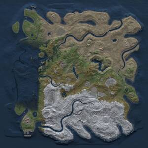 Thumbnail Rust Map: Procedural Map, Size: 4500, Seed: 1532321219, 16 Monuments