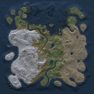 Thumbnail Rust Map: Procedural Map, Size: 4000, Seed: 41220253, 15 Monuments