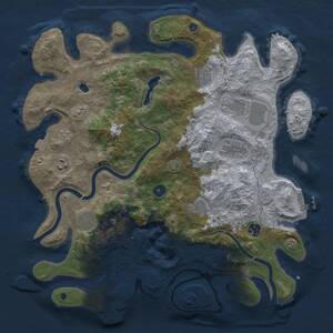 Thumbnail Rust Map: Procedural Map, Size: 4000, Seed: 34176, 14 Monuments