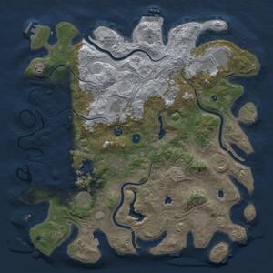 Thumbnail Rust Map: Procedural Map, Size: 4500, Seed: 628739755, 16 Monuments