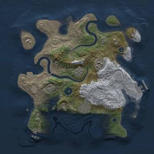 Thumbnail Rust Map: Procedural Map, Size: 3000, Seed: 602050023, 9 Monuments