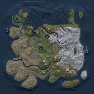 Thumbnail Rust Map: Procedural Map, Size: 3500, Seed: 5923248, 14 Monuments