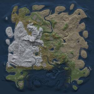 Thumbnail Rust Map: Procedural Map, Size: 5000, Seed: 115562637, 17 Monuments