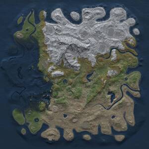 Thumbnail Rust Map: Procedural Map, Size: 5000, Seed: 912427618, 16 Monuments
