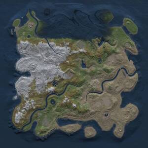 Thumbnail Rust Map: Procedural Map, Size: 4250, Seed: 18357, 16 Monuments
