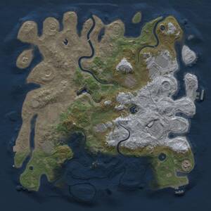 Thumbnail Rust Map: Procedural Map, Size: 4200, Seed: 2534, 17 Monuments