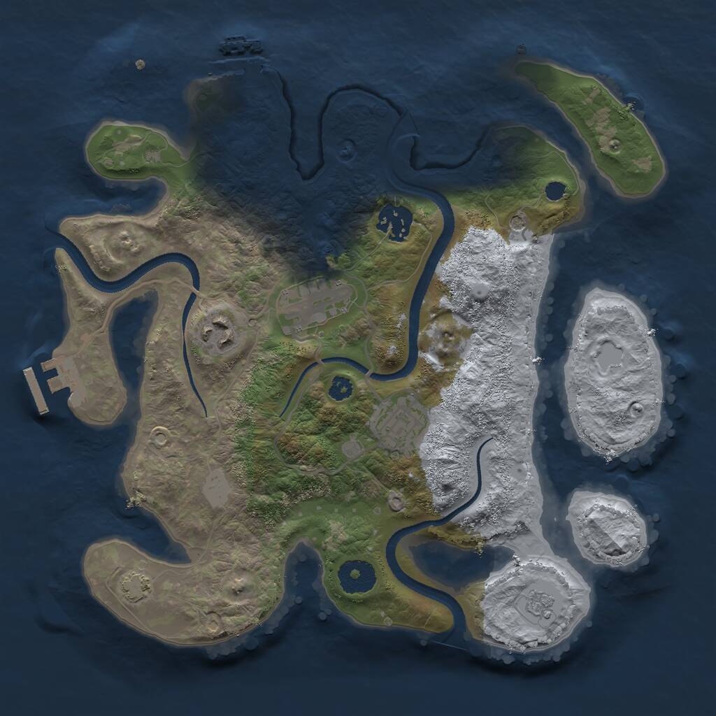 Rust Map: Procedural Map, Size: 3000, Seed: 904062068, 10 Monuments