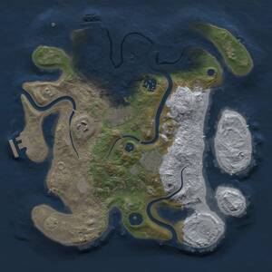 Thumbnail Rust Map: Procedural Map, Size: 3000, Seed: 904062068, 10 Monuments