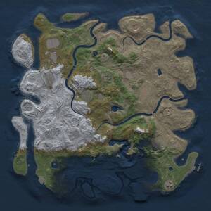 Thumbnail Rust Map: Procedural Map, Size: 4250, Seed: 76889, 16 Monuments