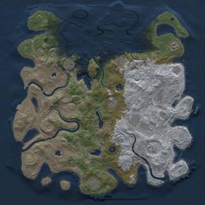 Thumbnail Rust Map: Procedural Map, Size: 4500, Seed: 749281760, 17 Monuments