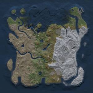 Thumbnail Rust Map: Procedural Map, Size: 4000, Seed: 255111637, 15 Monuments