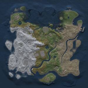 Thumbnail Rust Map: Procedural Map, Size: 3750, Seed: 1788057031, 15 Monuments