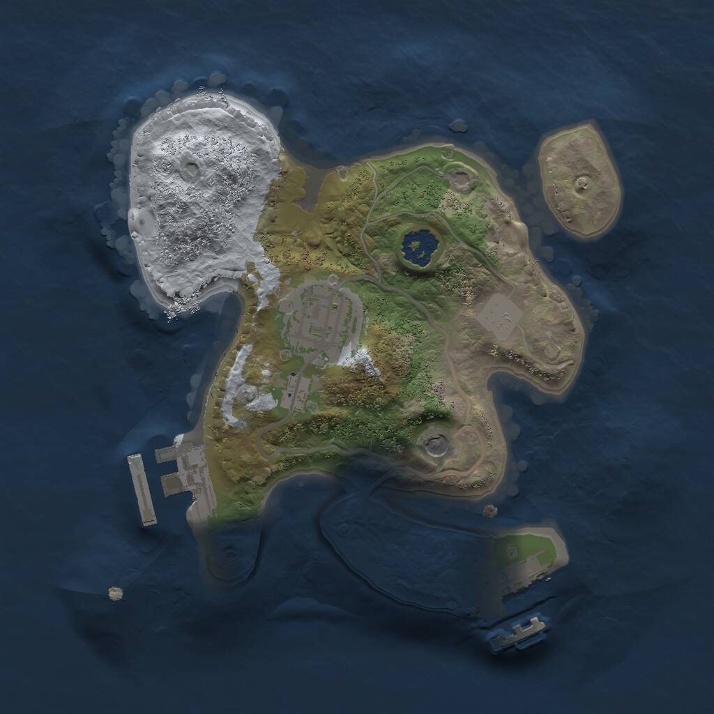 Rust Map: Procedural Map, Size: 2000, Seed: 423690461, 5 Monuments