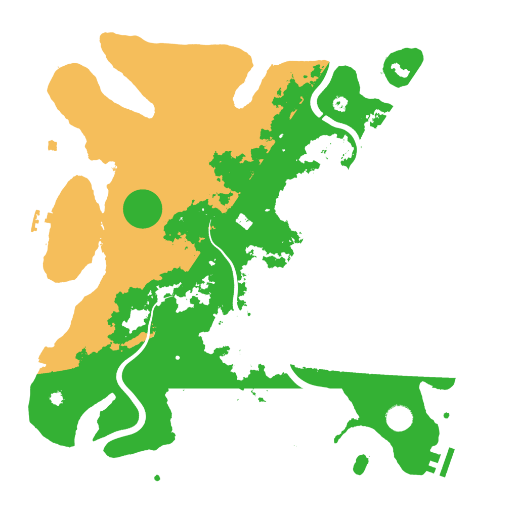 Biome Rust Map: Procedural Map, Size: 3500, Seed: 199781922